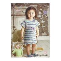 Stylecraft Baby & Childrens Sweater & Dress Lullaby Prints Knitting Pattern 9283 DK