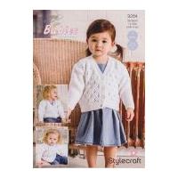 Stylecraft Baby & Childrens Cardigans Special Knitting Pattern 9284 DK