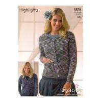 Stylecraft Ladies Cardigans Knitting Pattern 8578 DK