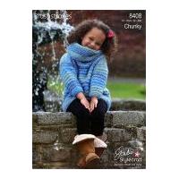 Stylecraft Girls Sweater Knitting Pattern 8408 Chunky