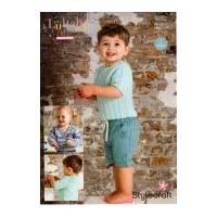 Stylecraft Baby & Childrens Sweater & Wrap Cardigan Lullaby Prints Knitting Pattern 9282 DK