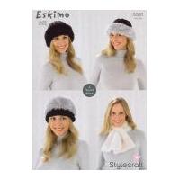 Stylecraft Ladies Hats & Scarves Eskimo Knitting Pattern 8886 DK