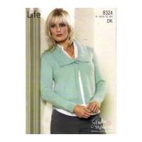 stylecraft ladies cardigan knitting pattern 8324 dk