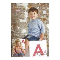 Stylecraft Baby & Childrens Sweater & Cardigan Lullaby Prints Knitting Pattern 9279 DK