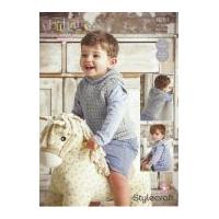 Stylecraft Baby & Childrens Waistcoat & Hoodie Lullaby Prints Knitting Pattern 9281 DK