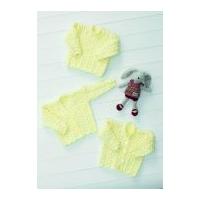 Stylecraft Baby Cardigans & Sweater Wondersoft Knitting Pattern 8614 DK