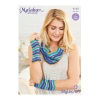 Stylecraft Ladies Cowl & Wrist Warmers Set Malabar Crochet Pattern 9148 Aran