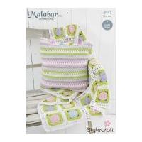 Stylecraft Home Throw & Cushion Malabar Crochet Pattern 9147 Aran