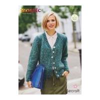 Stylecraft Ladies Sweater & Cardigan Mosaic Knitting Pattern 9199 Super Chunky
