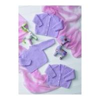 Stylecraft Baby Cardigans & Sweater Wondersoft Knitting Pattern 8606 DK