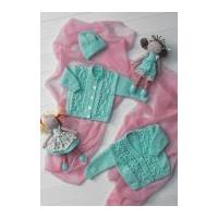 Stylecraft Baby Cardigans & Hat Wondersoft Knitting Pattern 8605 DK