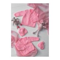 Stylecraft Baby Cardigans, Hat & Mittens Wondersoft Knitting Pattern 8602 DK
