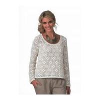 Stylecraft Ladies Sweater Classique Cotton Crochet Pattern 8600 DK