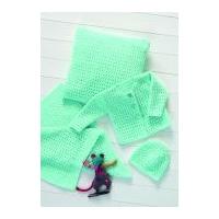 Stylecraft Baby Cardigan, Hat, Blanket & Cushion Crochet Pattern 8570 DK