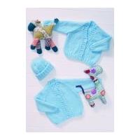 Stylecraft Baby Cardigans & Hat Wondersoft Knitting Pattern 8530 DK