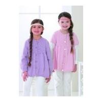 Stylecraft Childrens Cardigans Classique Cotton Knitting Pattern 8524 DK