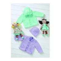 Stylecraft Baby Cardigans & Hat Wondersoft Knitting Pattern 8482 DK