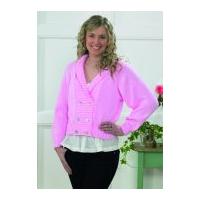 Stylecraft Ladies Double Breasted Cardigan Knitting Pattern 8464 DK