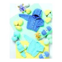 Stylecraft Baby Cardigans, Hat & Mittens Wondersoft Knitting Pattern 8214 DK