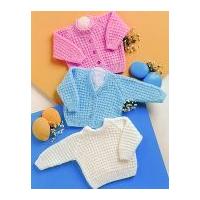 Stylecraft Baby Cardigans & Sweater Wondersoft Knitting Pattern 4819 DK