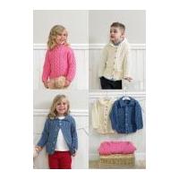 Stylecraft Childrens Duffle Jackets & Sweater Special Knitting Pattern 4205 Aran