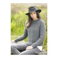 Stylecraft Ladies Sweater Special Knitting Pattern 9075 Aran