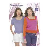 Stylecraft Ladies Sweaters Classique Cotton Knitting Pattern 8909 DK