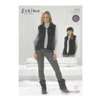 Stylecraft Ladies Waistcoat & Headband Eskimo Knitting Pattern 8928 DK