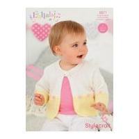 stylecraft baby childrens cardigans lullaby knitting pattern 8971 dk