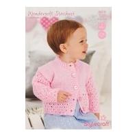 Stylecraft Baby Sweater & Cardigan Stardust Knitting Pattern 8978 DK