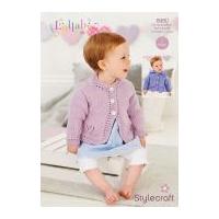 stylecraft baby childrens cardigans lullaby knitting pattern 8980 dk