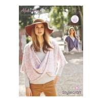 stylecraft ladies sweaters alpaca tweed knitting pattern 9017 dk