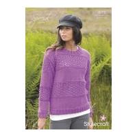 Stylecraft Ladies Sweater Special Knitting Pattern 9078 Chunky