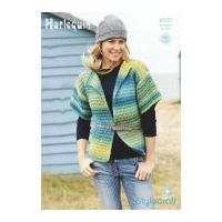 stylecraft ladies edge to edge jacket harlequin knitting pattern 9103  ...