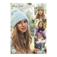 stylecraft ladies accessories alpaca tweed knitting pattern 9016 dk