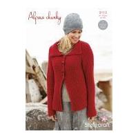 Stylecraft Ladies Jackets Alpaca Knitting Pattern 9113 Chunky