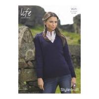 Stylecraft Ladies Sweater Life Knitting Pattern 9025 DK