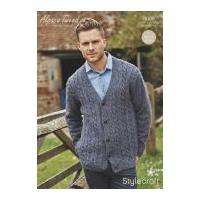 Stylecraft Mens Cardigans Alpaca Tweed Knitting Pattern 9008 DK