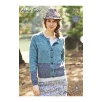 Stylecraft Ladies Cardigan & Sweater Alpaca Tweed Knitting Pattern 9009 DK
