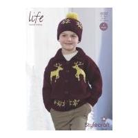 Stylecraft Childrens Christmas Sweater & Accessories Life Knitting Pattern 9032 DK