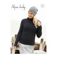 stylecraft ladies cable sweater alpaca knitting pattern 9116 chunky