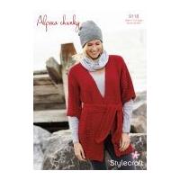 Stylecraft Ladies Belted Cardigan Alpaca Knitting Pattern 9118 Chunky