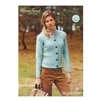 Stylecraft Ladies Cardigans Alpaca Tweed Knitting Pattern 9013 DK