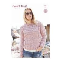 stylecraft ladies sweater swift knit knitting pattern 9067 super chunk ...
