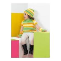 Stylecraft Childrens Cardigan, Top, Wrist Warmers & Hat Merry Go Round Knitting Pattern 8744 DK