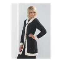 Stylecraft Ladies Jacket Astrakhan Knitting Pattern 8706 Super Chunky
