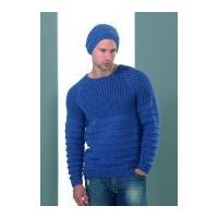Stylecraft Mens Sweater & Hat Life Knitting Pattern 8696 Chunky