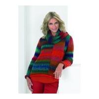 Stylecraft Ladies Sweater & Scarf Harlequin Knitting Pattern 8679 Chunky