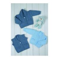Stylecraft Baby Cardigans & Waistcoat Wondersoft Knitting Pattern 8624 DK