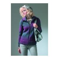 Stylecraft Ladies Zip Jacket Phases Knitting Pattern 8444 Chunky
